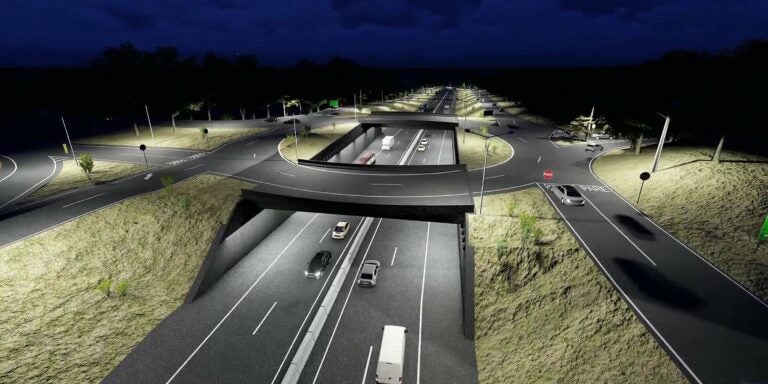 Perspectiva mostra como será a trincheira na PR-323 próximo ao Gauchão