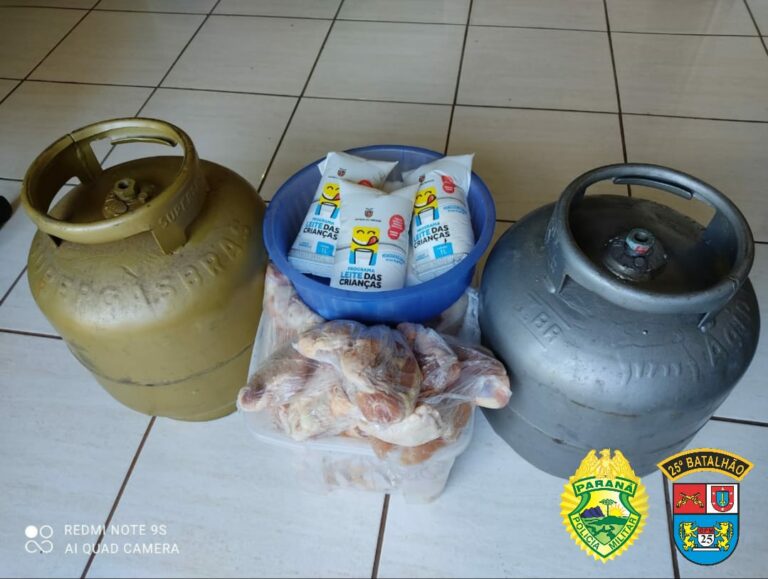Produtos recuperados pela PM