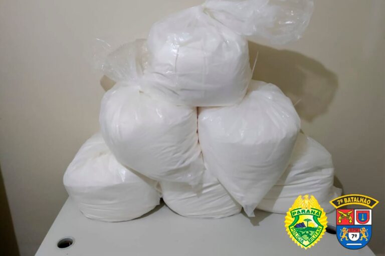 PM apreende carga de cocaína avaliada em R$ 5 milhões, em Cidade Gaúcha