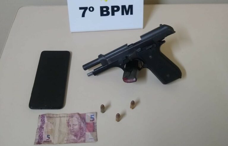 Mariluz: homem dispara tiro em via pública e acaba preso pela PM