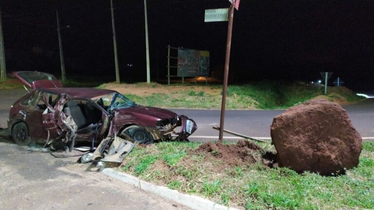 Homem tenta fugir de abordagem policial e sofre acidente em Iporã