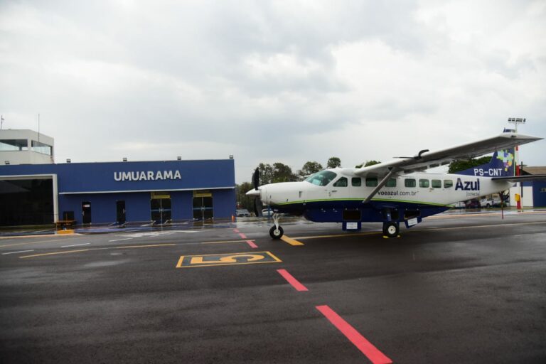 Chega a Umuarama o primeiro voo comercial da Azul Linhas Aéreas direto de Curitiba