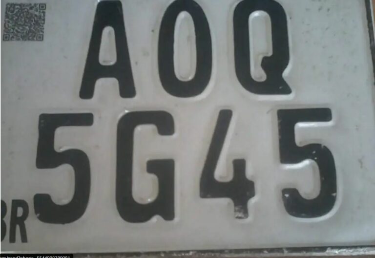 Placa de moto é encontrada perto do colégio Pedro II, em Umuarama