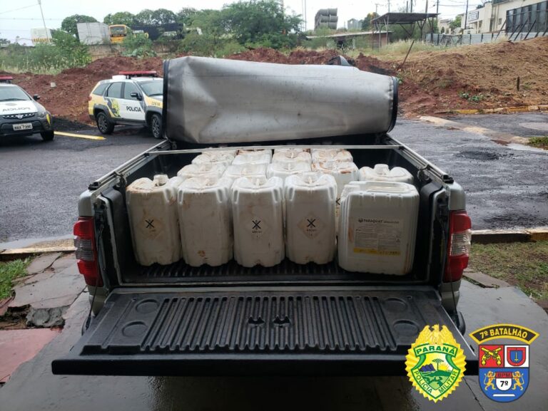 PM apreende agrotóxicos e grande quantidade em dinheiro em Cruzeiro do Oeste