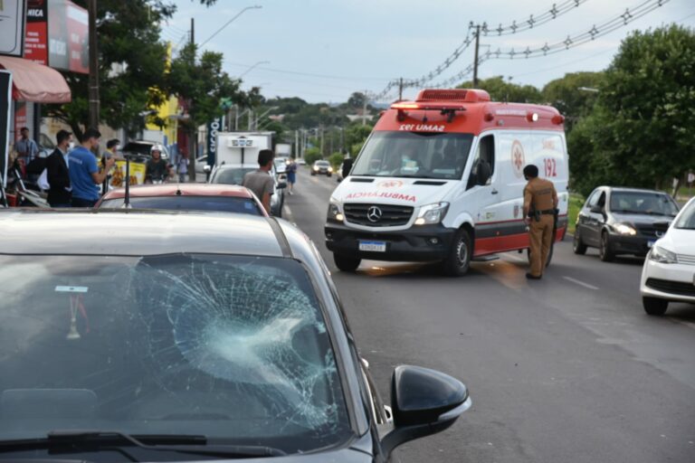 Umuarama: Idoso fica ferido após ser atropelado na av. Ângelo Moreira da Fonseca