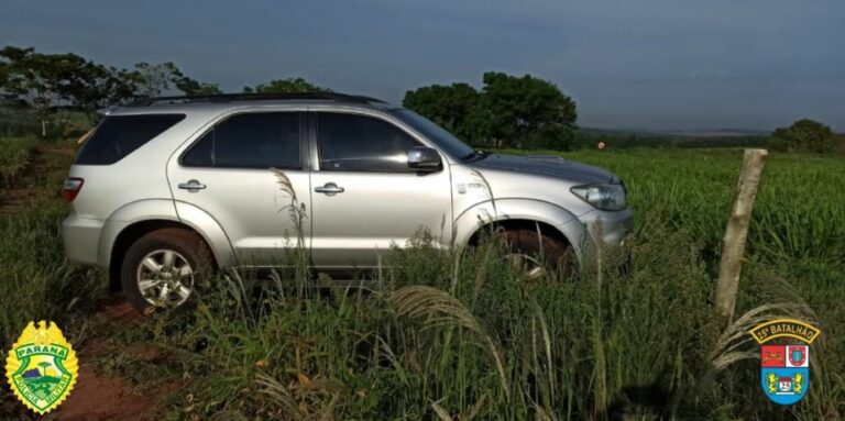 PM recupera caminhonete roubada de casal em Umuarama