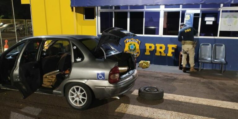 PRF prende mulheres transportando 150 quilos de maconha na BR-272