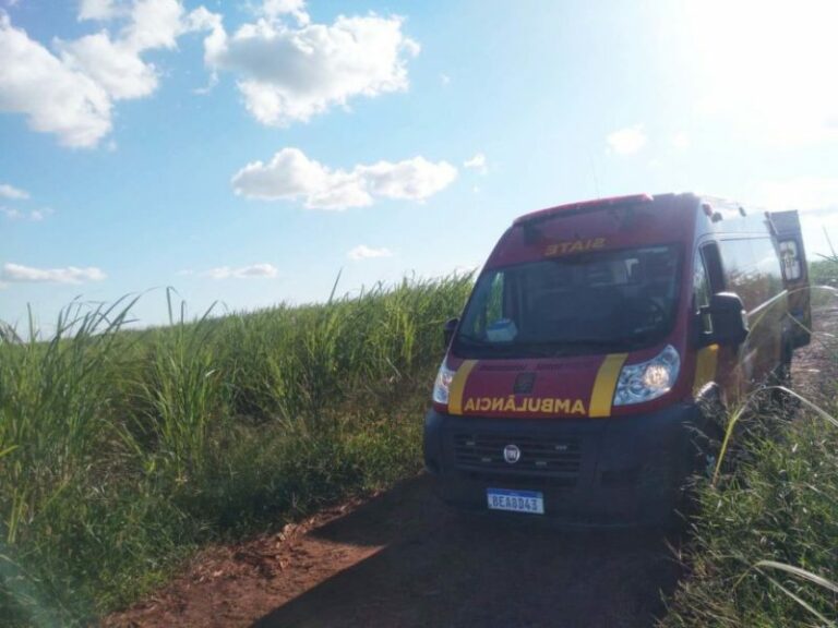 Homem é resgatado no meio de canavial após cair de voo de parapente