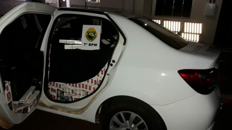 Rotam apreende 15 mil maços de cigarros contrabandeados em Cruzeiro do Oeste