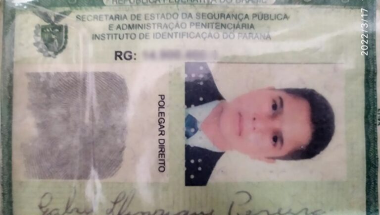 Carteira de Identidade é encontrada na Zona VII, em Umuarama