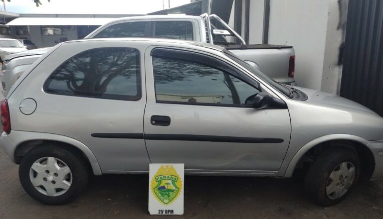 PM prende dois homens e recuperam veículo furtado em Umuarama