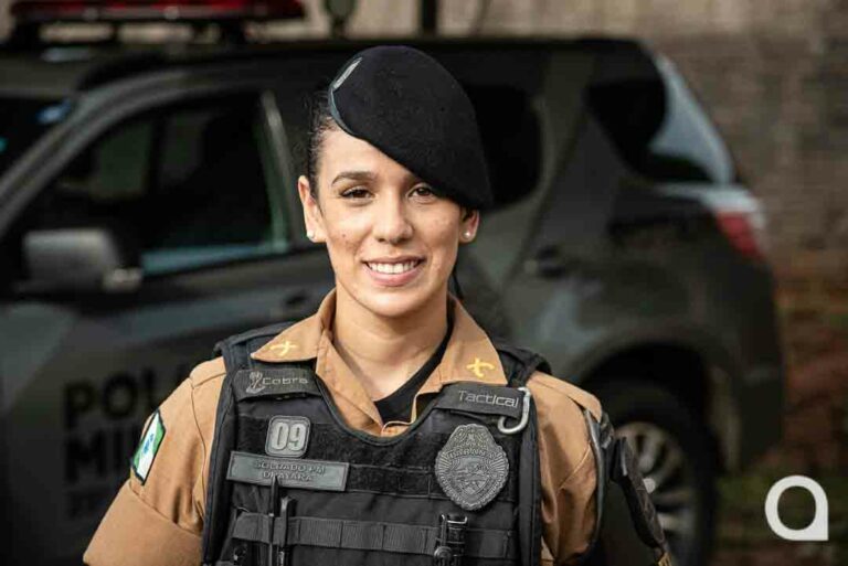 Soldado Dhayara é a única mulher atuando no grupo Rotam em Umuarama