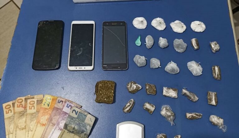 PM apreende drogas e prende jovem suspeito de tráfico no Sonho Meu
