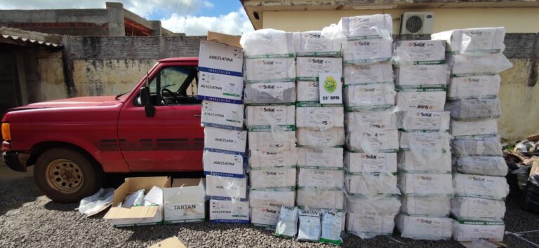 Jovem de 19 anos é detido com 560 quilos de agrotóxico em Altônia