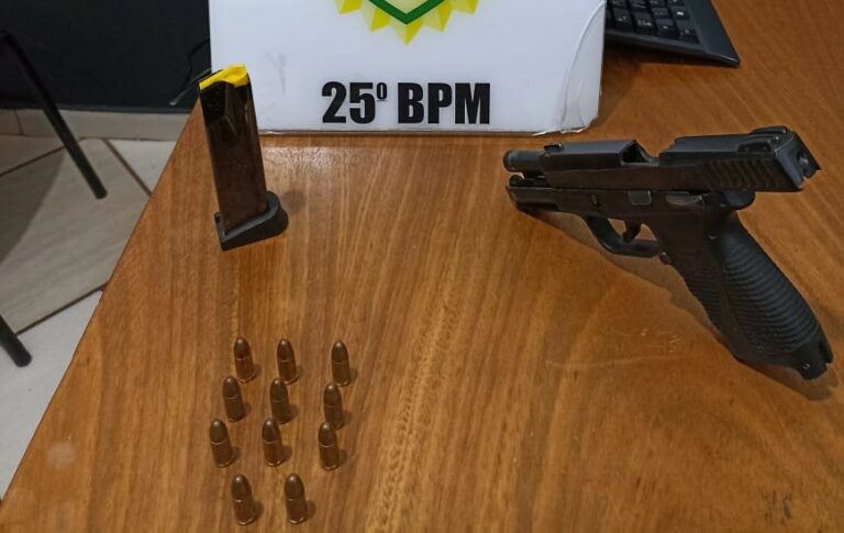 Homem é detido com pistola 9mm no Pq. Dom Pedro I, em Umuarama