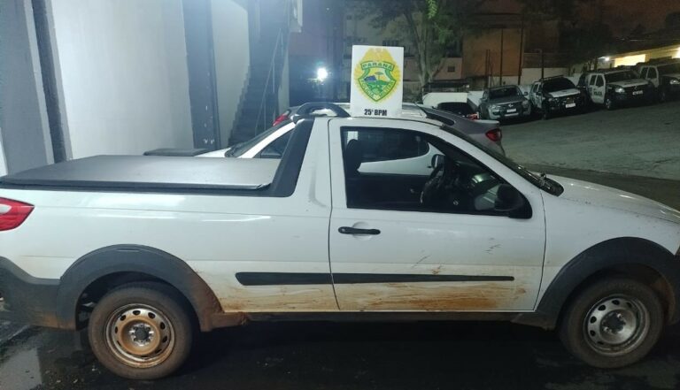 Após cerco policial, veículo tomado durante assalto em Maria Helena é recuperado