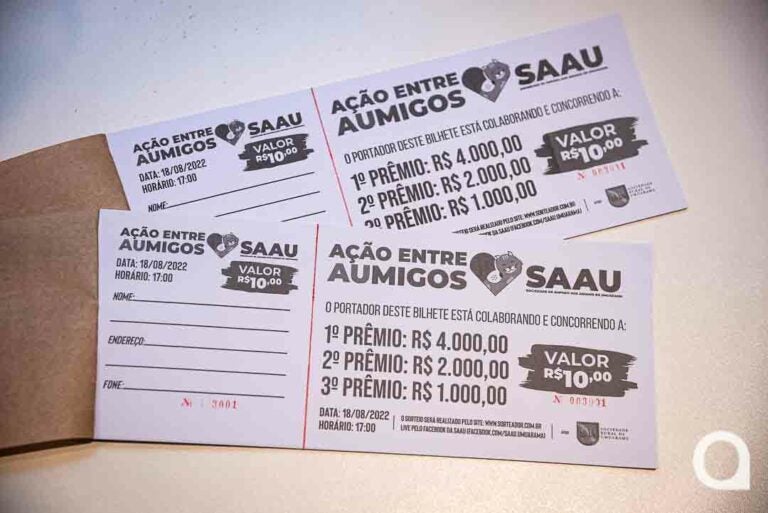 Saau vende rifa para arrecadar dinheiro para as despesas com o canil