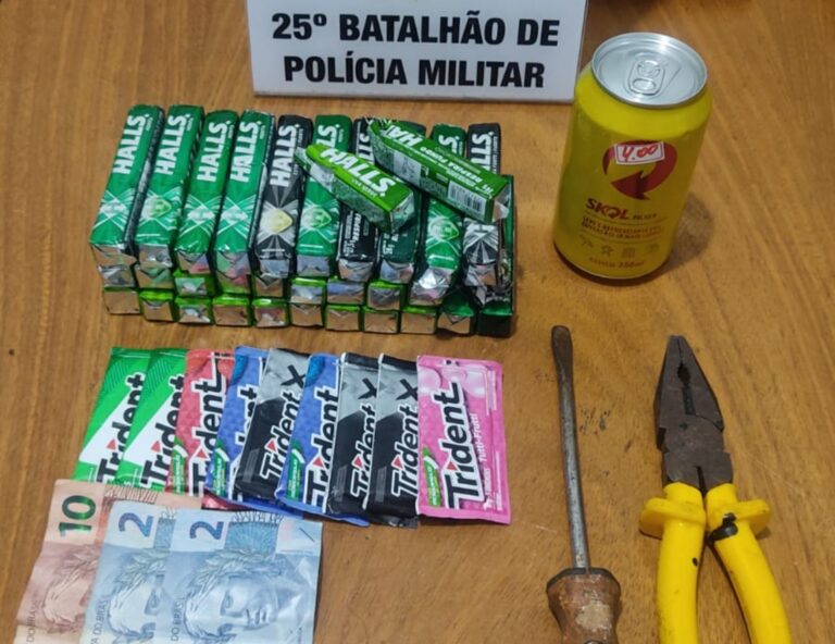 PM recupera parte de produtos furtados de estabelecimento em Umuarama