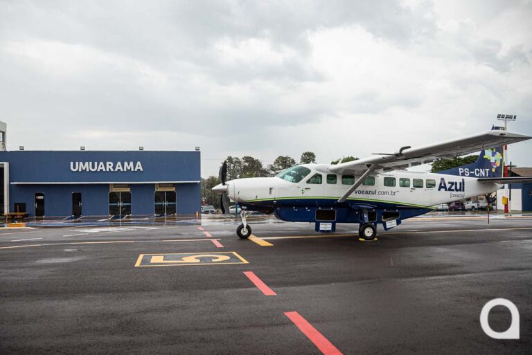 Azul muda dias e horários de voos, todos noturnos, no aeroporto de Umuarama