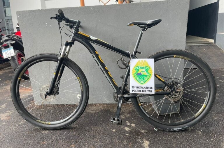 Bicicleta roubada perto do Bosque Uirapuru é recuperada nesta segunda-feira