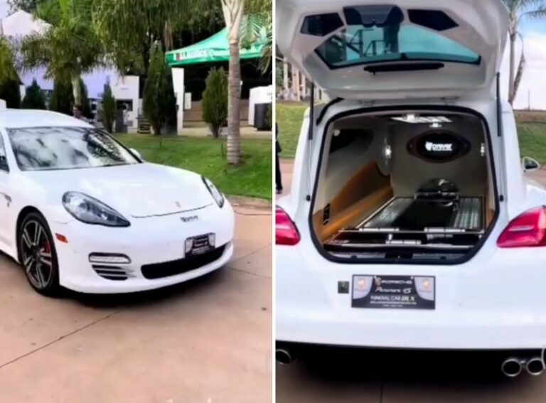 Enterro de luxo: Porsche de R$ 700 mil é usado como veículo funerário