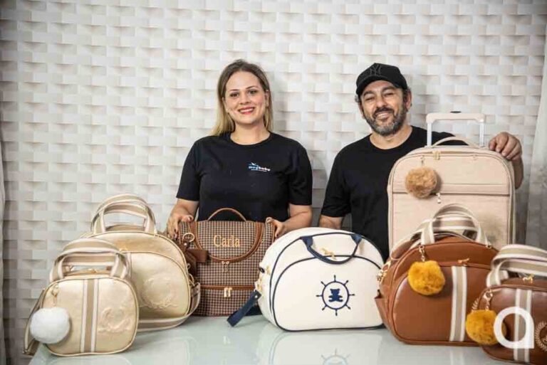 Estilo e praticidade dão o toque de sucesso de empresa que faz bolsas para maternidade