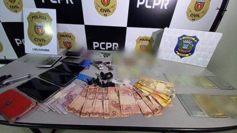 Operação da Polícia Civil em Umuarama termina com dois presos e diversas apreensões