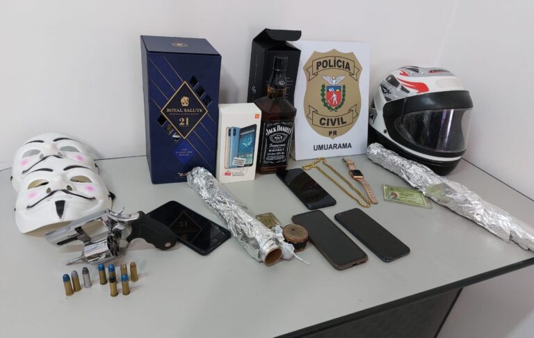 Polícia Civil prende 4 integrantes de grupo acusado de cometer diversos roubos em Umuarama