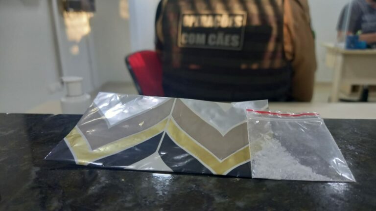 Cães da PM encontram metanfetamina em correspondência nos Correios de Umuarama