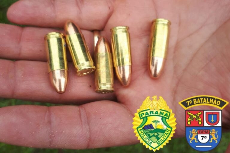 Dois homens são presos na zona rural de Tuneiras do Oeste com munições calibre 9mm