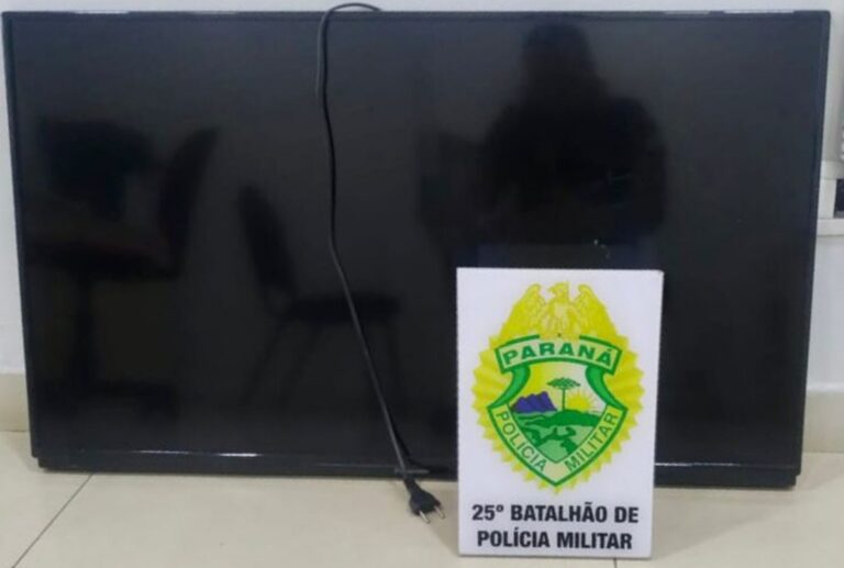 Poucos minutos após furtar TV da casa de idosa, homem é preso em Umuarama
