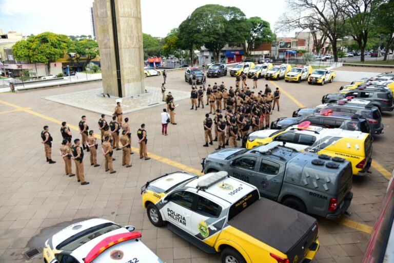 PM, BPFron e Choque abrem a Operação Sinergia em Umuarama, com ampliação do patrulhamento