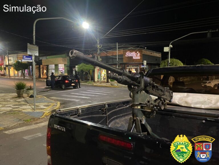 PM realiza exercício simulado contra crimes violentos em Cruzeiro do Oeste