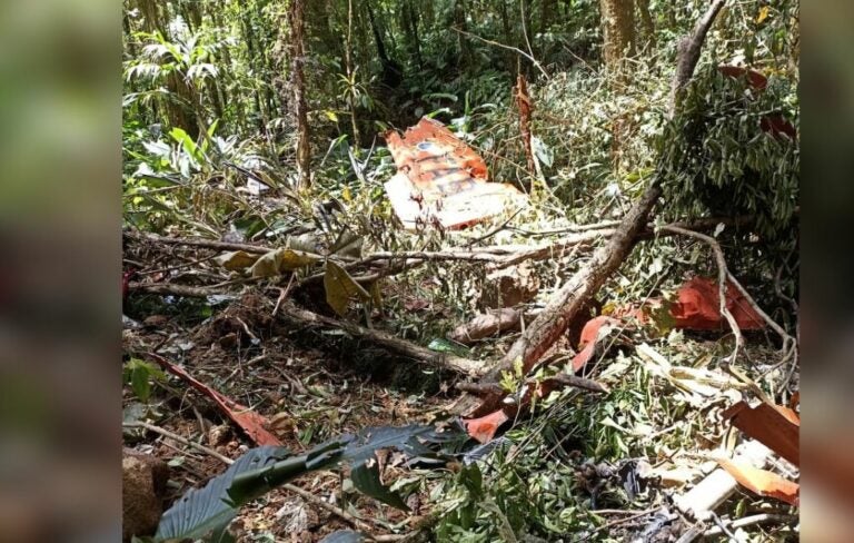 Equipes encontram destroços de avião da FAB em Santa Catarina e dois corpos carbonizados