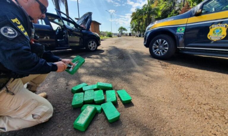 Casal de Umuarama é preso com 11,62 kg de crack escondidos em carro na cidade de Lajeado