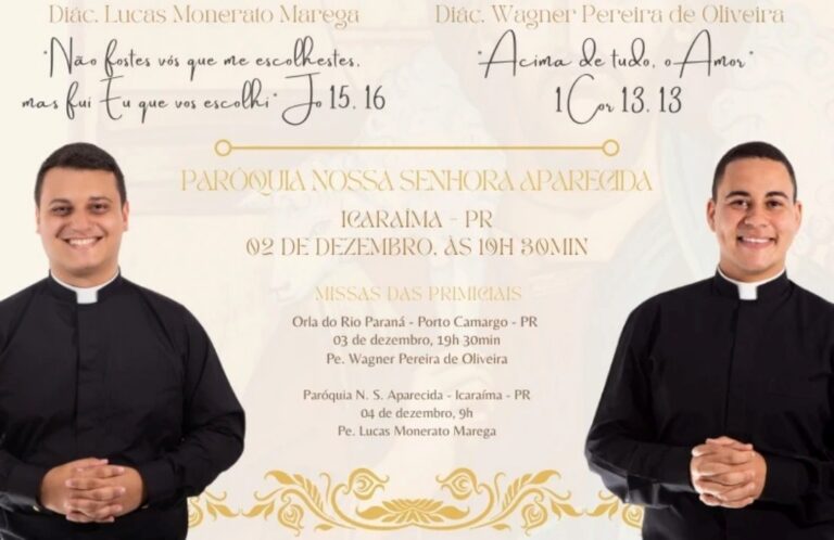 Diocese de Umuarama: Dois jovens serão ordenados presbíteros nesta sexta-feira