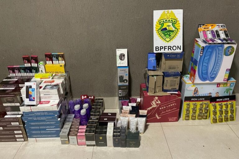 BPFron apreende veículo e produtos contrabandeados em Umuarama