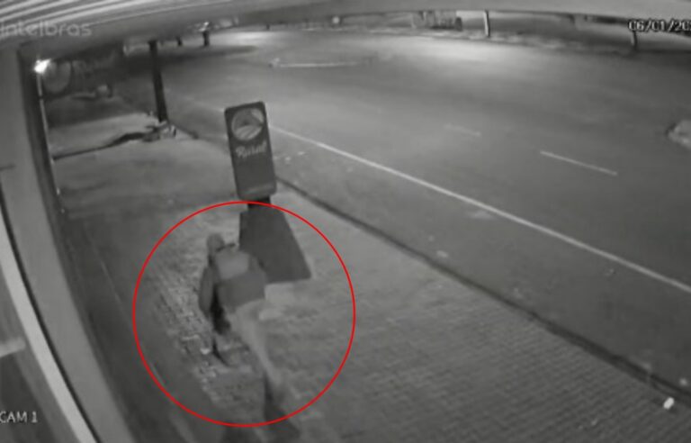 Vídeo mostra homem furtando lavadora de empresa em Umuarama; autor foi preso