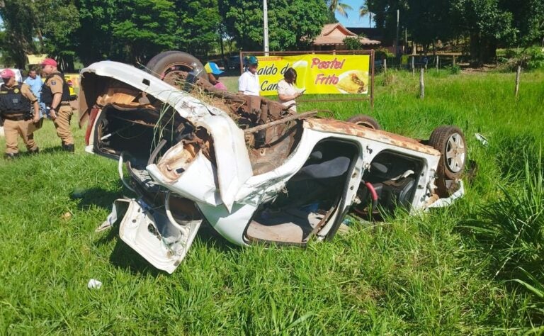 Perobal: Helicóptero do Samu é acionado para transportar vítima de capotamento na PR-323