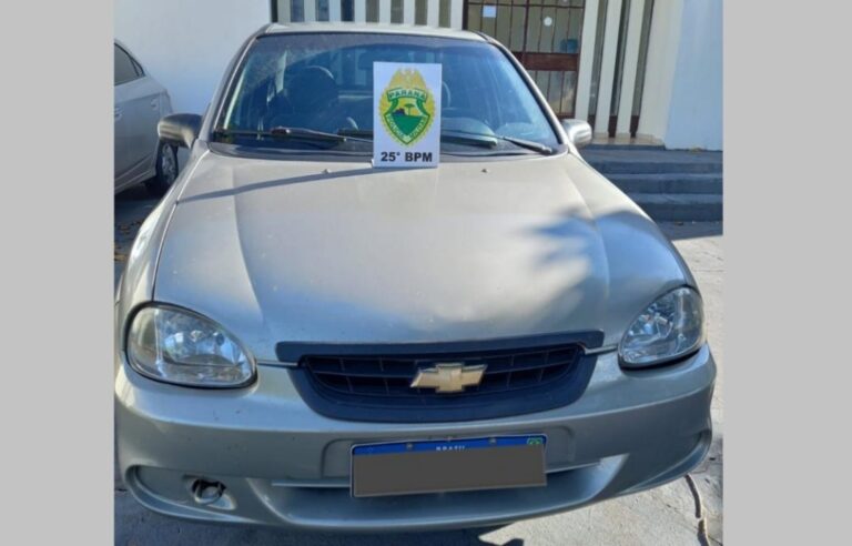 Veículo que foi roubado é recuperado pela PM na zona rural de Francisco Alves
