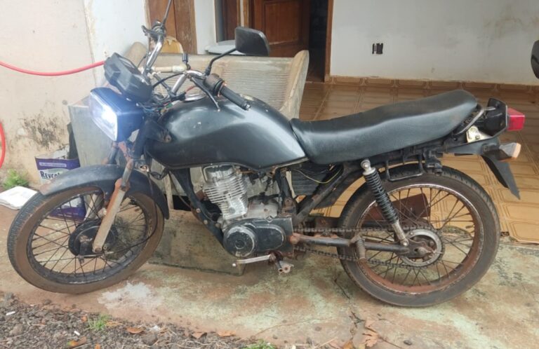 Moto com várias irregularidades é apreendida pela Polícia Militar em Icaraíma