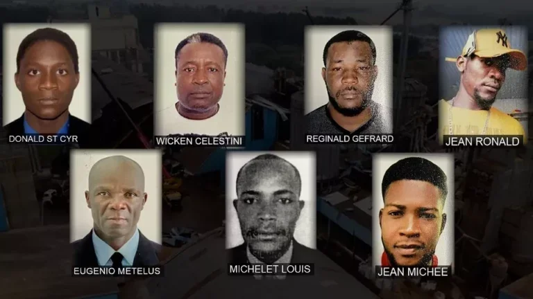 Os sete haitianos que morreram na explosão (REPRODUÇÃO CATV)