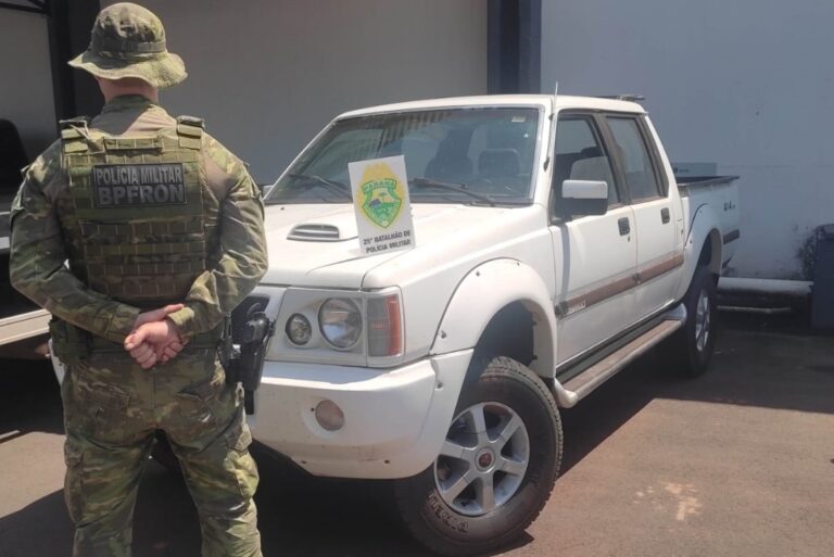 BPFron localiza caminhonete L200 que tinha sido furtada em Maria Helena