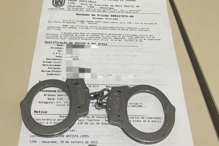 Homem que responde pelo crime de ameaça é preso no Centro de Douradina