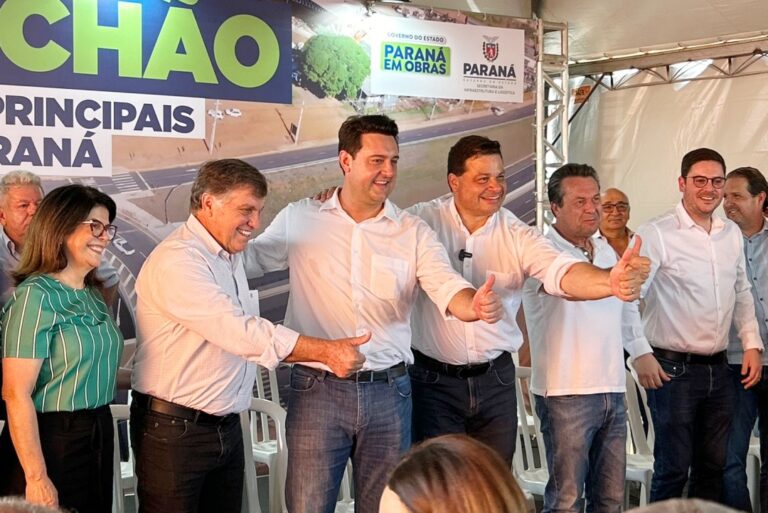Ratinho Junior chega a Umuarama para inaugurar duplicação de trecho da PR-323