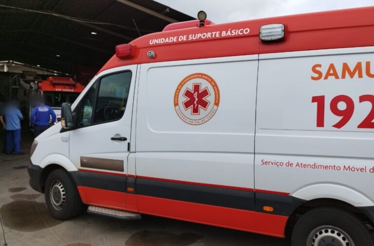 Umuarama: Mecânico fica ferido após equipamento ceder e perna ficar presa embaixo de caminhão