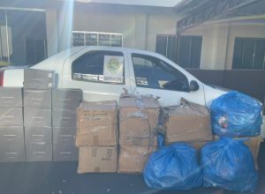 BPFron apreende veículo e R$ 150 mil em mercadorias contrabandeadas na BR-369