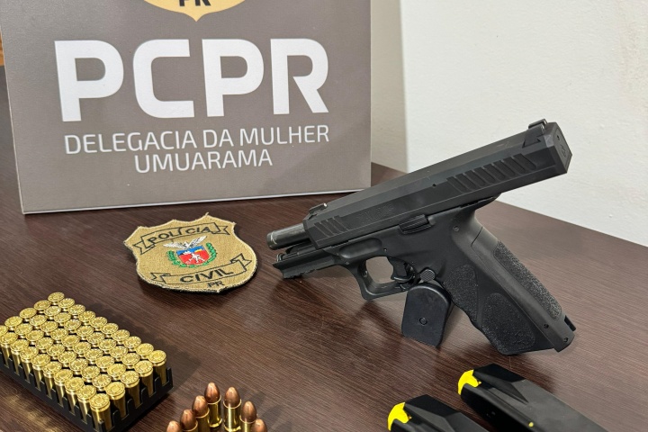 Umuarama: Polícia Civil apreende arma e munições em investigação de violência doméstica