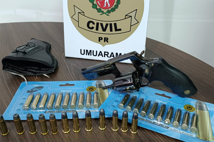 Arma que pode ter sido usada em homicídio é encontrada em cofre apreendido em Umuarama