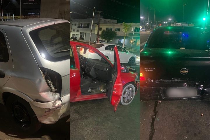 Condutor embriagado causa dois acidentes com veículos parados, em Umuarama